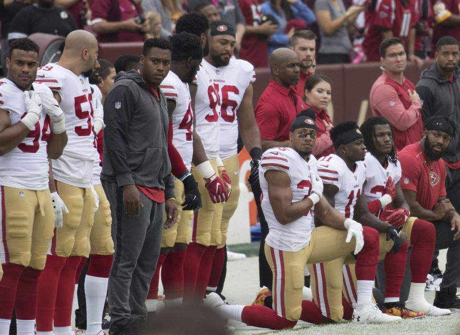 NFL players kneel during the National Anthem