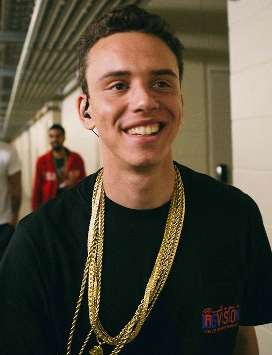 Rapper Logic smiling after an amazing performance.