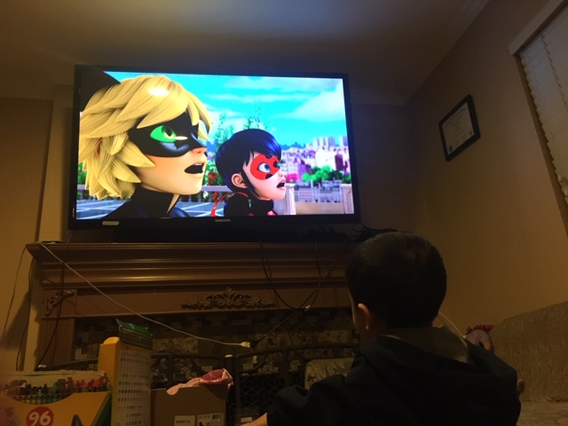 Luke Gonzalez colors while watching Ladybug & Cat Noir
