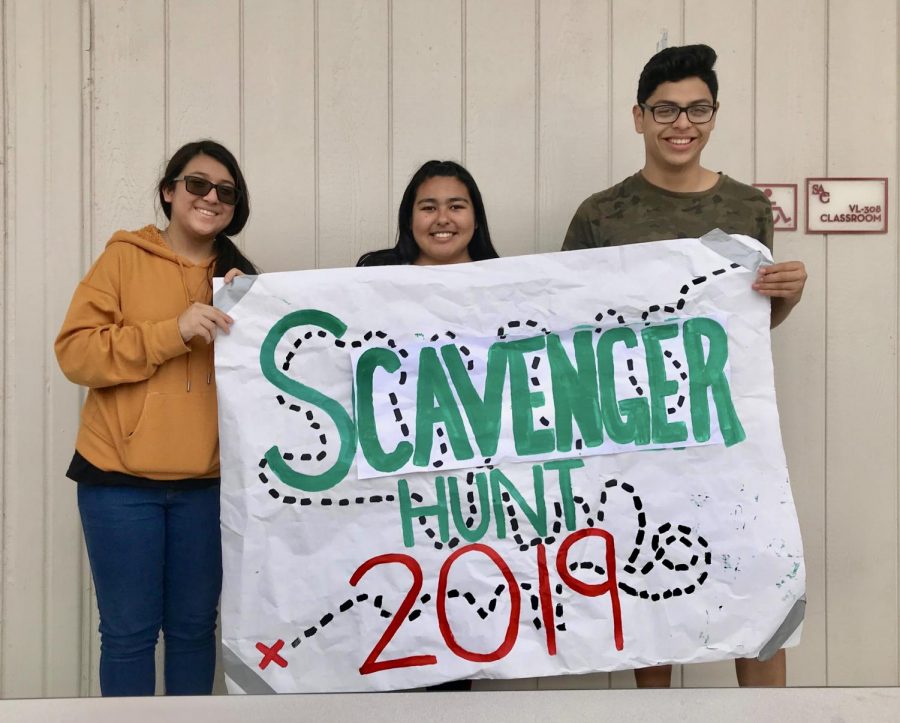 David Juarez, Valeria Velarde, and Zachary Martin are the winners of 2019 Scavenger Hunt. 