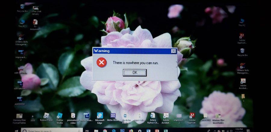 A student receives an error while using a school computer that is running Windows 10.