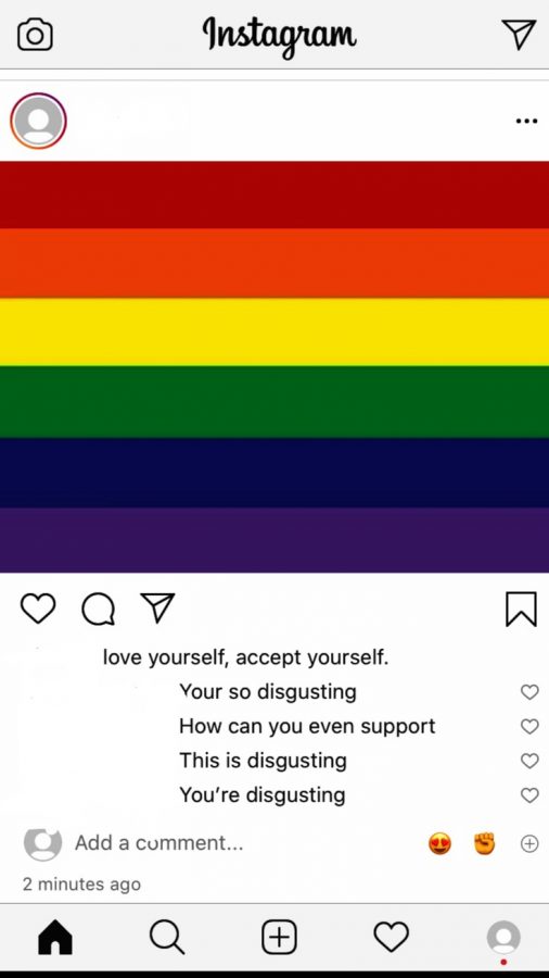 People+respond+rudely+to+a+pride+flag+on+the+social+media+platform+Instagram.+