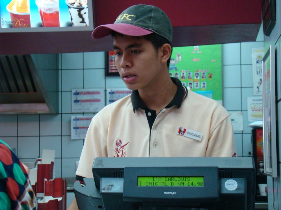 Students who have jobs as fast food workers have to manage the stress of many extra safety precautions during this pandemic.