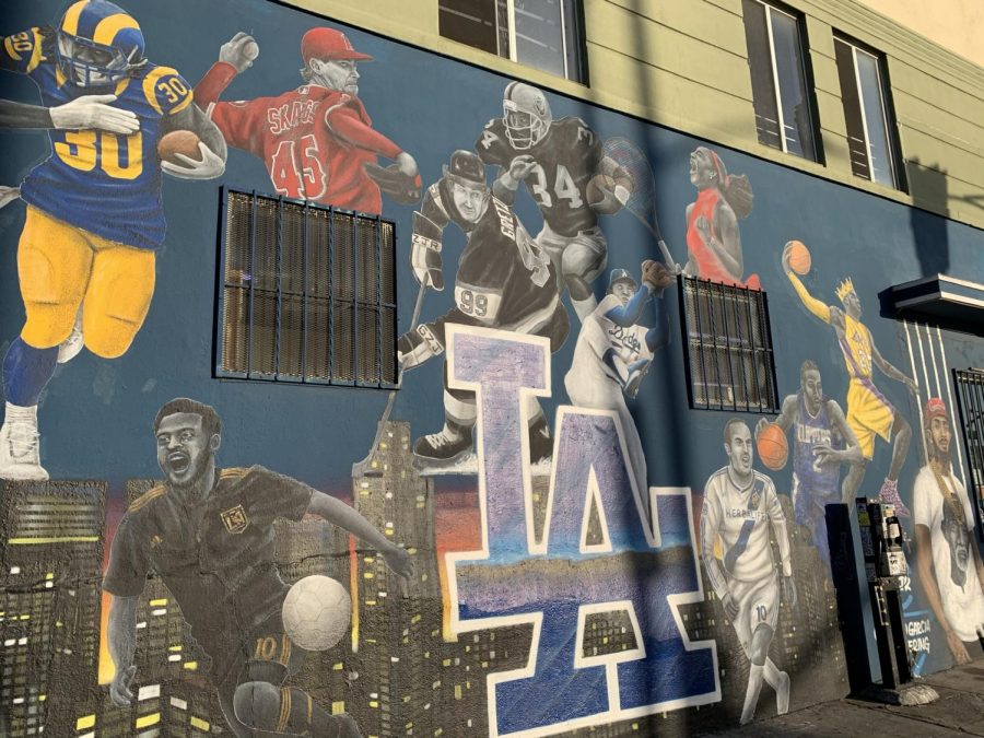 L.A. honors its athletes with murals around the city.