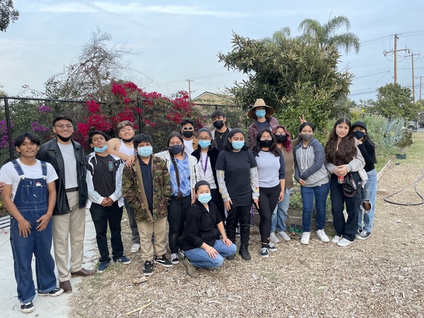 The Bring About Hope Club volunteers at El Salvador Park Community Garden  maintain the garden in good conditions and relieve stress.