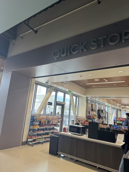 The Quick Stop inside the Johnson Student Center where students purchase snacks or food.
