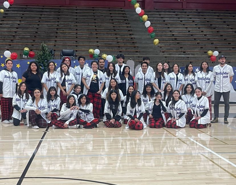 ASB taking a photo after the Winter Assembly.