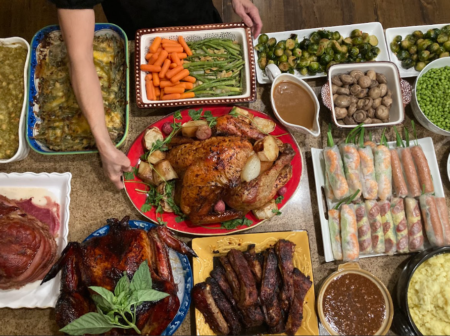 Leilani Dang's family Thanksgiving feast in 2022.