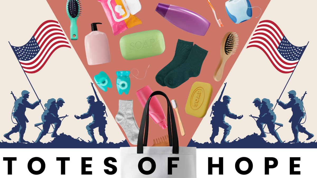 Totes of Hope, a bag filled with essentials designed to help veterans in need.